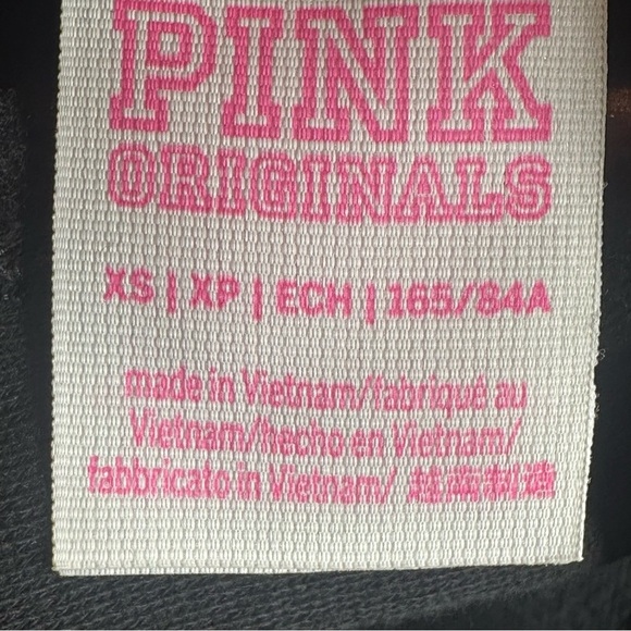 Victoria Secret Pink Originals Limited Edition Black Pullover Hoodie Women’s XS - Picture 9 of 11